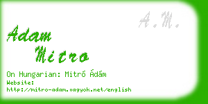adam mitro business card